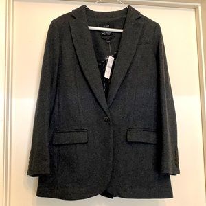 Jcrew Italian wool Mario Belluci single-breasted gray blazer